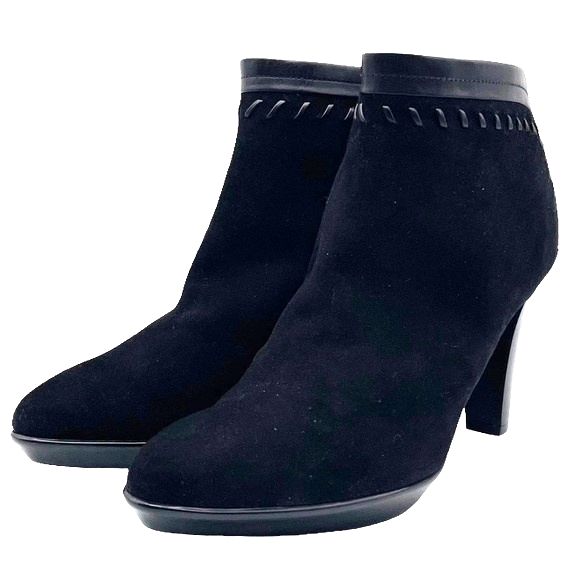 Aquatalia By Marvin K Black Weatherproof Suede Riley Ankle Boots Womens Size 8.5 — image 3 of 8